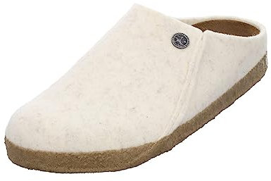 Birkenstock Zermatt Nieten, Hausschuhe für Damen, Weiß, Größe 41, helles beige, 41 EU Étroit