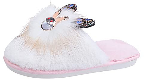 Relaxo Hausschuhe Für Frauen Halten Schuhe Home Cartoons Flache Frauen Warme SlipOn Damen Hausschuhe Pelzige Hausschuhe Damen Slipper G, Withe, J, Grau 36-41 &2263, g, 40-41