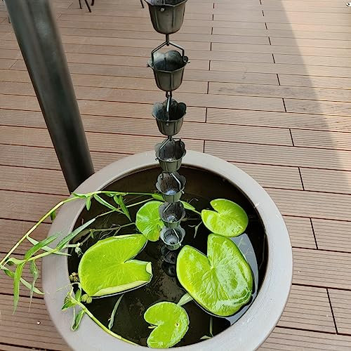 ENHEN Rain Chain Japanese Style Rain Chain Display, Adjustable Rain Catcher Gutters Downspouts, Hanging Windchime for Home/Yard/Patio/Pergola/Camper (Size : 5m/16.5ft)