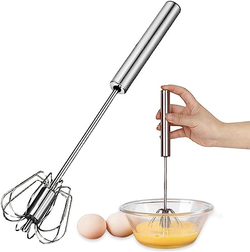 Premium 10 Inch Stainless Steel Egg Whisk for Baking, Cooking, Whisking, Beating, Stirring