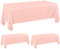 Pesonlook 2er-Pack rosa Tischdecken für 1,8 m große rechteckige Tische, 153 x 260 cm, rechteckige Tischdecke aus Polyestergewebe, waschbare Tischdecke für Hochzeit, Empfang, Bankett, Party, Restaurant