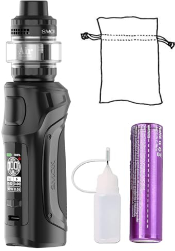 E Zigarette,Smok 100W Mag Solo Kit mit 5ml Neu T-Air Subtank Vape und 2500mAh Mod Nachfüllbar E Dampfer Set Komplett,Ohne E-Liquid,Ohne Nikotin(Mattes Schwarz)