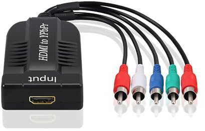 ZEZEFUFU HDMI zu YPBPR Stecker Konverter HDMI zu Komponente Video 5RCA RGB Konverter + R/L Audio Konverter für TV Box, DVD Recorder