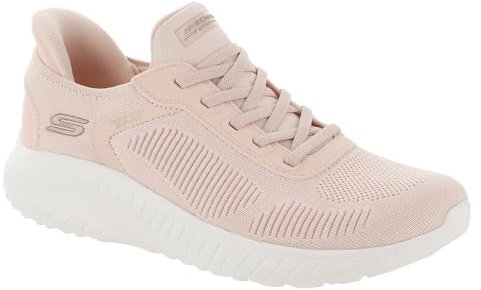 Skechers Bobs Squad Chaos Current Muse, Zapatillas Mujer, Light Pink Textile, 38.5 EU