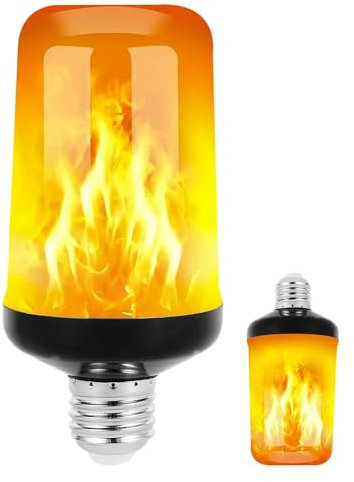 JZ Lampadina a fiamma LED,B22 Standard Base Flame Bulb,5W lampadina del partito fiamma,Upside Down Effect,Luci antincendio ad alta efficienza energetica per uso interno/esterno (2 PCS)