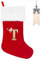 Weihnachtsstrumpf Personalisiert 50cm Großer Nikolausstrumpf mit Buchstaben Plüsch Stockings Hängender Weihnachtsmann mit Namensschild Ornamente Weihnachtsdekorationen für Weihnachtsbaum und Heim (T)