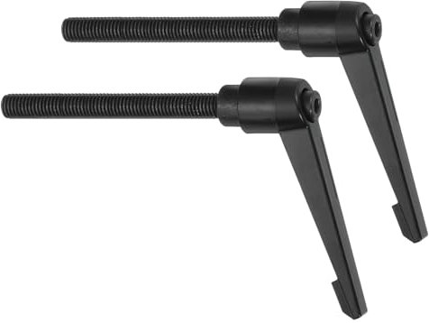 sourcing map 2 Stück M10 x 90 mm verstellbare Knäufe Griff Außengewinde Druckknopf Ratsche Schnellspanner Verriegelung Drehbolzen für Drehmaschinen, Schwarz