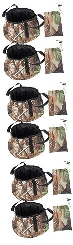 Sosoport 6juegos De Agua Plegables para Camping Accesorios De Outdoor Lavabo Portátil Resistente y para Pesca y Senderismo