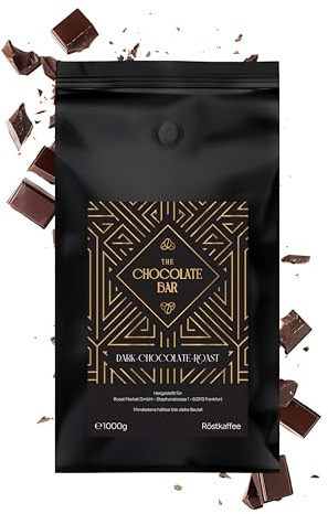 The Chocolate Bar 1kg, ganze Kaffeebohnen, 100% Robusta, schokoladiges Aroma, geeignet für Siebträger, Kaffeevollautomaten und Espressokocher