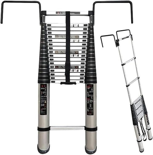 Telescopic Climb Ladder With Widened Hooks Extendable Ladder For Loft/Roof/Industrial Telescopic Ladders Comfortable anniversary brilliant