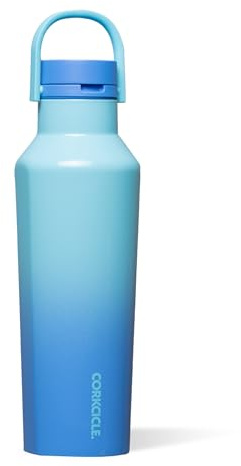 Corkcicle Sport Canteen Insulated Tumbler, Boom Box Blue, 20 oz – Reusable Water Bottle Keeps Beverages Cold for 25 Hours & Hot 12 Hours – Cupholder Friendly Tumbler with Screw-On Cap