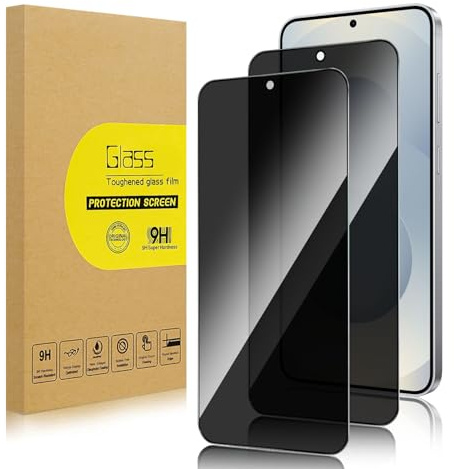 Lokyoo 2 Stück Sichtschutz Full Screen für Samsung Galaxy S25 | Anti-Spy Panzer Schutz Glas Folie Schutzfolie, Frei von Kratze Displayschutz Hat Keinen Einfluss auf die Hülle