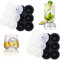2er-Pack Eiswürfelform Silikon, Kann runde Eiswürfel mit einem Durchmesser von 4,5 cm produzieren, Wiederverwendbar & BPA-Frei, Geeignet für Bier, Whisky, Cocktails, Kaffee, Getränke (Schwarz)