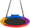 FANTASK Balançoire nid d'oiseau avec Coussin et poignées, balançoire pour Enfant avec Corde réglable en Hauteur de 100 à 180 cm