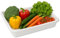 CHEFZOCO Bandeja para frigorífico, Bandeja para hostelería, Bandeja frigorífica para alimentos, Apta para contacto con alimentos, Medidas 49 cm Largo x 33,5 cm Ancho x 7,5 cm Alto, Plástico, Blanco