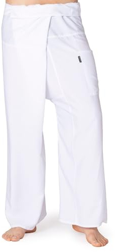 PANASIAM Thai Fischerhose für Damen & Herren - Wickelhose in 2 Längen | Thai Fisherman Pants, Viskose, flexible Weite, Unisex Yogahose - Kampfsporthose, auch Langgröße, Strandhose für warme Tage