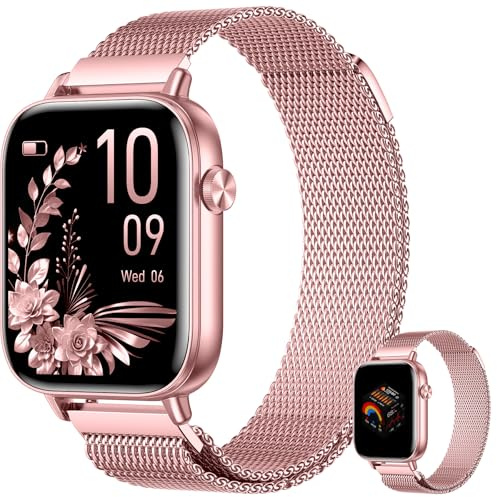 Betatree Smartwatch für Damen mit Anrufen und WhatsApp, 1,83 Zoll Damenuhr Smartwatch, 120+ Sportmodi Schrittzähler Smart Watch, Schlaf/Herzfrequenzmesser, IP67 Fitness Tracker für Android iOS