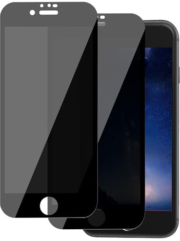 ICESPRING für Panzerglas für iPhone 6/6s/7/8/SE Blickschutz, 2 Stück Anti-Spy Panzerfolie für iPhone SE Folie, 9H Härte Sichtschutzfolie für iPhone 8 Panzer Schutz Glas