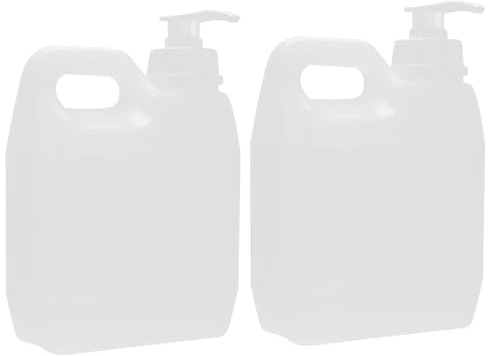 CHILDWEET 2pcs Flacons-Pompes Vides 1l en Hdpe Blanc, Distributeurs de Savonnette Rechargeables Faciles à Presser pour Cosmétiques et Liquides