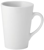 Utopia Pure White Latte Mug 8.5oz / 250ml - Pack of 6 - Vitrified Porcelain Mugs, Coffee Mugs