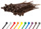 Gocableties - Collier de Serrage en Nylon - 100 mm x 2,5 mm - Marron - Attache Câble Petit Format - Serre-Câbles - Lot de 100 Pièces
