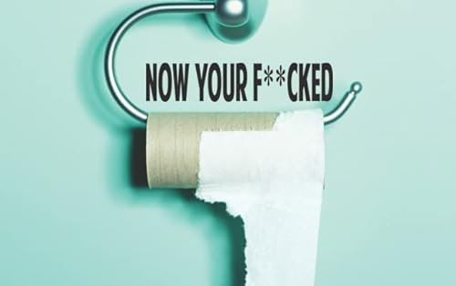 Running out of Toilet paper can be Funny - if its not you. Bathroom wall stickers toilet quote seat decal art vinyl bathroom sticker