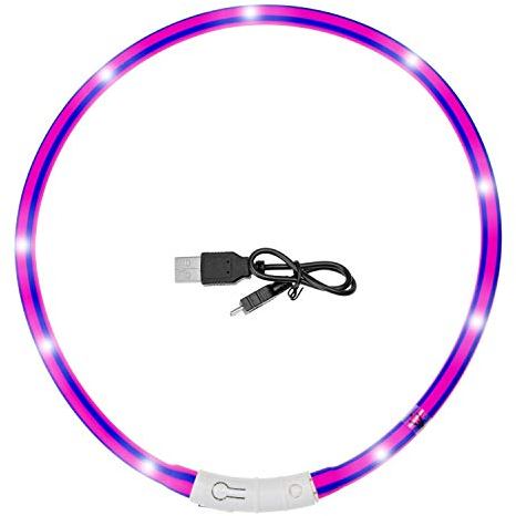 Karlie Visio Light LED Schlauchhalsband L: 20 - 70 cm violet-pink