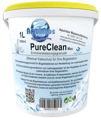 Filtergranulat Entmineralisierungsgranulat für Dampfbügeleisen (1 Liter), Neutral