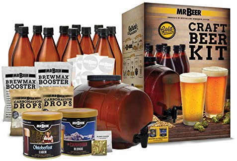 Mr. Beer - Craft Beer Making Kit 4 Gallon Complete DIY Home Brew Set Everything Included, Bottles, Refills Brew in 30 Minutes