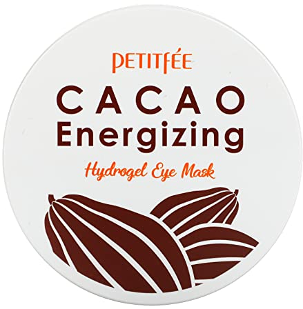 PETITFEE Kakaoaugen-Patches, feuchtigkeitsspendend und pflegend, reduziert Augenringe und Puffiness, ideal für empfindliche Haut, 60 Stück (30 Paar)