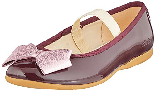 Clarks Dance Bow K, Ballerine Bambina, Prugna, 28.5 EU