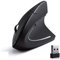 ISMMIK Optische Maus, 2,4 G, kabellos, vertikal, ergonomisch, 800/1200/1600 DPI, 5 Tasten für Laptop, Desktop, PC, Macbook, Schwarz