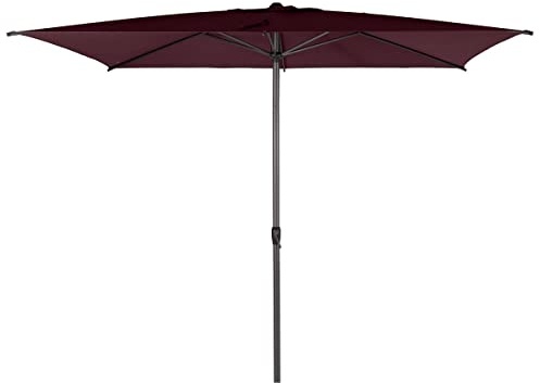 Hespéride - Parasol droit rectangulaire Loompa Bordeaux