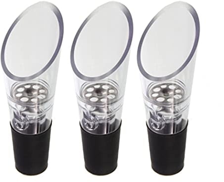 3 Pack Professional Red Wine Aerator Pourer - Aerate Wines in Seconds for Easy Decanting to Enhance Flavors
