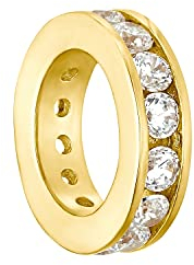 Amor Motivanhänger Mädchen Kinder Anhänger, mit Zirkonia synth, 0,8 cm, Gold, Taufring, Kommt in Schmuck Geschenk Box, 2014138