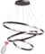 BEHWU LED Pendelleuchte, Esstisch Hängelampe Dimmbar Dreifarbiger Farbwechsel mit Fernsteuerung (Brown, 3 rings 40+60+80CM)