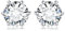 JewelryPalace Rundschliff 4ct Moissanite Solitär Ohrstecker Silber 925 Damen, Simulierter Diamant Braut Schmuck Set, Ohrringe Silber Mädchen Edelstein,Ohrstecker Silber Klein mit Stein Geschenk Frauen