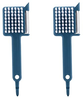 DOITOOL Veggie Peeler 2 Pcs 5 in 1 Peeler Garlic Press Vegetable Grater Vegtable Peeler Food Slicer Potato Brush Scrubber Remover Potatoe Slicer Kitchen Gadget Pp To Rotate Fruit Carrot