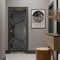 FLFK 3D Door Mural Peel and Stick 77x200cm - Sci-fi Door with Keypad Self-Adhesive Door Stickers Wallpaper Poster Decals for Bedroom Home Decor(2Pcs/Set)