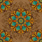 HEKO PANELS Stoff Oxford Wasserdichte Meterware Canvas-Stoff Polyester Stoff Zum Nähen Nähstoffe Möbelstoffe Dekostoffe Handwerken Wasserabweisend Blickdicht Arabische Ornamente 1 Meter 155 x 100 cm