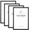 ENGLORY Lot de 4 cadres photo en bois noir A3 - 29,7 x 42 cm - Avec verre plexi avant pour certificat, image/affiche/peinture, support mural pour décoration murale