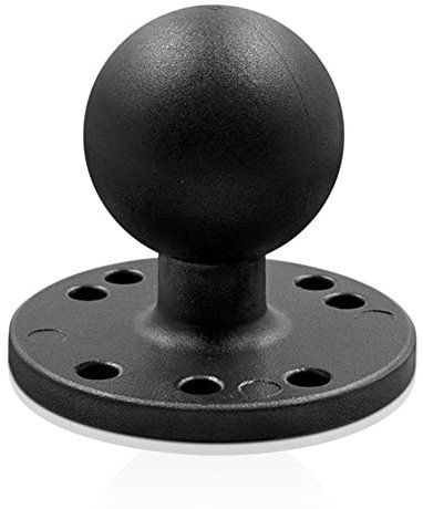 Daweglop Base di montaggio rotonda in alluminio con 1,5 pollici in gomma testa a sfera base di montaggio per fotocamera del telefono, stile 3