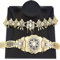 Algerien Kopf Kette Kaftan Gürtel Marokko Hochzeit Braut Schmuck 18K Gold Farbe Kristall Taille Kette