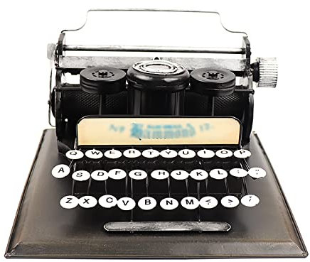 PODEC Retro-Vintage-Nostalgie-Textverarbeitungsgerät, Vintage-Schreibmaschinenhandwerk Mit Voller Künstlerischer Atmosphäre, Für Wohnzimmer, TV-Schrank, Weinschrank, Café