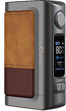 Eleaf Vape Istick Power 2 MOD 5000mah 80W 26mm OLED Display 5V 2A Fast Charging Metal Leather E Cig Kits No Nicotine Free Light Brown