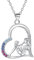 Arrebol Mutter und Tochter Kette Damen Sterling Silber 925 Mama Halskette Herz Anhänger mit Mutter Tochter Verstellbar Ketten |45cm+5| Für Mutter Frauen Schmuck Geschenk