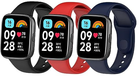 BRLYYOE Correa Compatible para Xiaomi Redmi Watch 3 Active, Pulsera Colorida de Silicona Suave y Transpirable para Recambio