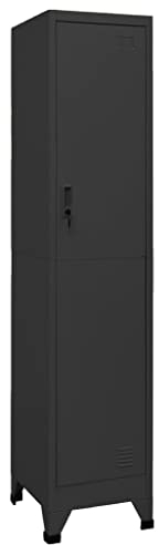 TALCUS Startseite Möbel Spind Schrank Anthrazit 38x45x180 cm Größe Stahl