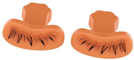 2 pezzi di trucco rapido sotto il modello per ciglia, sotto il timbro per ciglia, strumento per il trucco degli occhi, timbri per ciglia, arancia