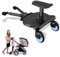 CozyGoo Buggy Board, Trittbrett Mitfahrbrett Universal mit Sitz, Kiddy Board für 2-6 Jahre alte Kinder(Belastung 25 kg), Buggy Board für alle Kinderwagen (Blau)